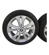 Jogo Rodas Bmw X1 2017 2018 Aro 18 C/pneu 225/50r18 F: 5x112 Prateado
