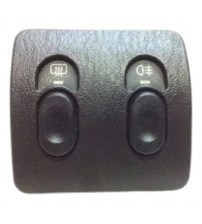 Moldura Botão Desembaçador Milha Neblina Original Neon Preto Moldura Botão Desembaçador Milha Neblina Original Neon Preto