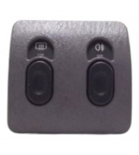 Moldura Botão Desembaçador Milha Neblina Original Neon Cinza Moldura Botão Desembaçador Milha Neblina Original Neon Cinza