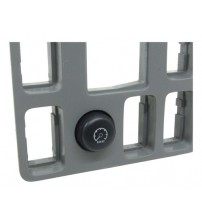 Moldura C/ Botão Reostato Luz Painel Hilux 2006 A 2015 Cinza