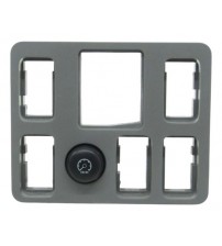 Moldura C/ Botão Reostato Luz Painel Hilux 2006 A 2015 Cinza Moldura C/ Botão Reostato Luz Painel Hilux 2006 A 2015 Cinza