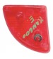 Refletor Olho De Gato Esquerdo Do Parachoque Traseiro Kangoo Vermelho