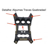 Moldura Painel Central Troller 2015 A 2019 Cinza C/ Detalhes Cinza-escuro