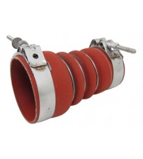 Mangueira Direita Do Intercooler F250 Cummins + Abraçadeiras Laranja