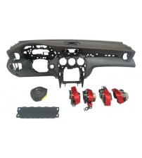 Kit Capa Painel C/ Tampa De Volante Mercedes Glc43 Amg 2019 Marrom